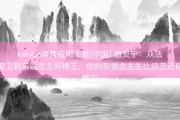 kaiyun体育应用下载(中国) 撒贝宁：从法治前卫到东说念主间梗王，他的东说念主生比综艺还精彩