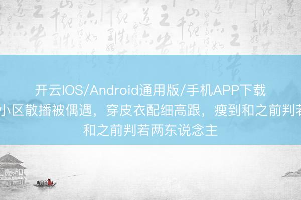 开云IOS/Android通用版/手机APP下载 李湘带儿子小区散播被偶遇，穿皮衣配细高跟，瘦到和之前判若两东说念主