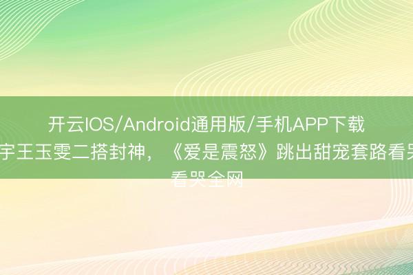 开云IOS/Android通用版/手机APP下载 王安宇王玉雯二搭封神，《爱是震怒》跳出甜宠套路看哭全网