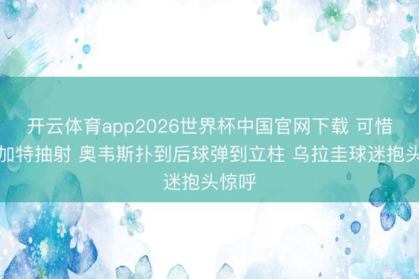 开云体育app2026世界杯中国官网下载 可惜！乌加特抽射 奥韦斯扑到后球弹到立柱 乌拉圭球迷抱头惊呼